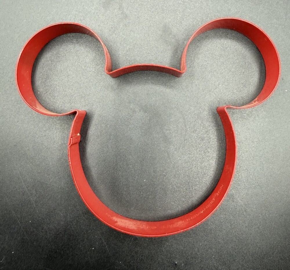 Disney Parks Home Mickey Mouse Icon Head Red Metal Cookie Cutter Sandwich LO20